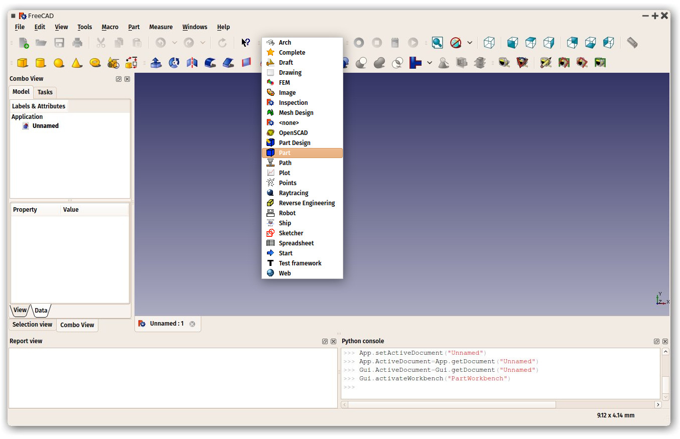 The FreeCAD Interface FreeCAD manual The FreeCAD Interface FreeCAD manual