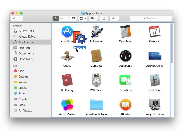 FreeCAD installation on mac, step 2