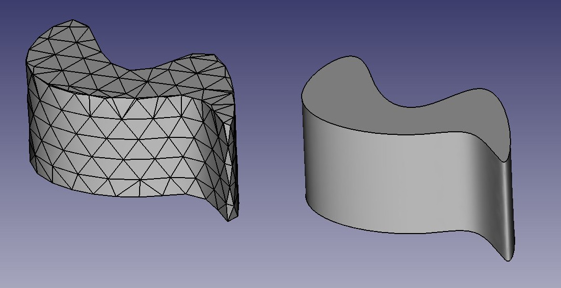 Difference between mesh and brep geometry
